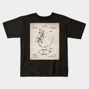 Horse Bridle Patent - Horse Lover Horse Stables Art - Antique Kids T-Shirt